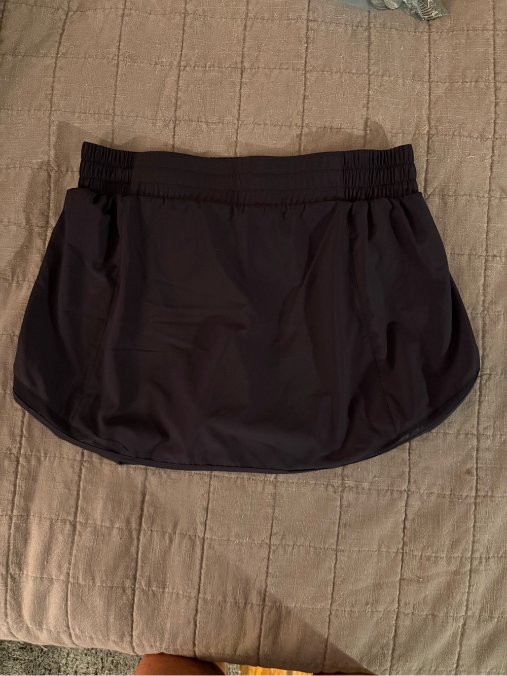 90 Degree By Reflex Black Athletic Mini Skirt with Elastic Waistband